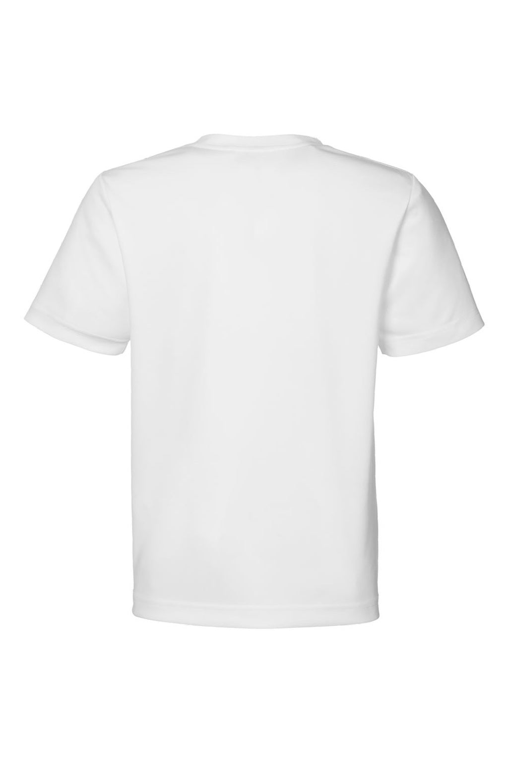 Core 365 CE10Y Youth Capital Performance Short Sleeve Crewneck T-Shirt White Flat Back