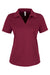 Core 365 CE104W Womens Market Snag Resistant Mesh Short Sleeve Polo Shirt Burgundy Flat Front