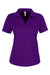 Core 365 CE104W Womens Market Snag Resistant Mesh Short Sleeve Polo Shirt Campus Purple Flat Front