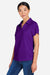 Core 365 CE104W Womens Market Snag Resistant Mesh Short Sleeve Polo Shirt Campus Purple Model Side