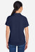Core 365 CE104W Womens Market Snag Resistant Mesh Short Sleeve Polo Shirt Classic Navy Blue Model Back