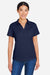 Core 365 CE104W Womens Market Snag Resistant Mesh Short Sleeve Polo Shirt Classic Navy Blue Model Front