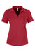 Core 365 CE104W Womens Market Snag Resistant Mesh Short Sleeve Polo Shirt Classic Red Flat Front