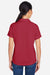 Core 365 CE104W Womens Market Snag Resistant Mesh Short Sleeve Polo Shirt Classic Red Model Back
