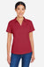 Core 365 CE104W Womens Market Snag Resistant Mesh Short Sleeve Polo Shirt Classic Red Model Front