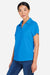 Core 365 CE104W Womens Market Snag Resistant Mesh Short Sleeve Polo Shirt Electric Blue Model Side