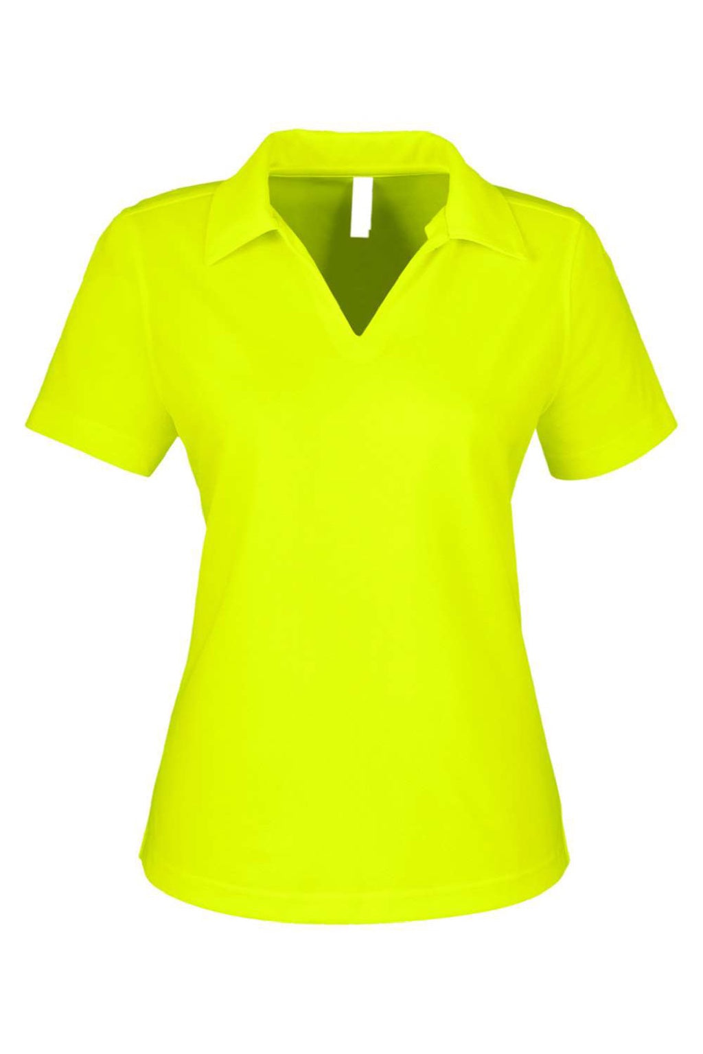 Core 365 CE104W Womens Market Snag Resistant Mesh Short Sleeve Polo Shirt Safety Yellow Flat Front