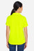 Core 365 CE104W Womens Market Snag Resistant Mesh Short Sleeve Polo Shirt Safety Yellow Model Back