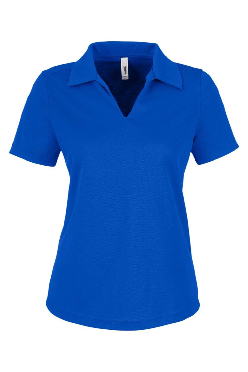 Core 365 CE104W Womens Market Snag Resistant Mesh Short Sleeve Polo Shirt True Royal Blue Flat Front