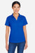 Core 365 CE104W Womens Market Snag Resistant Mesh Short Sleeve Polo Shirt True Royal Blue Model Front
