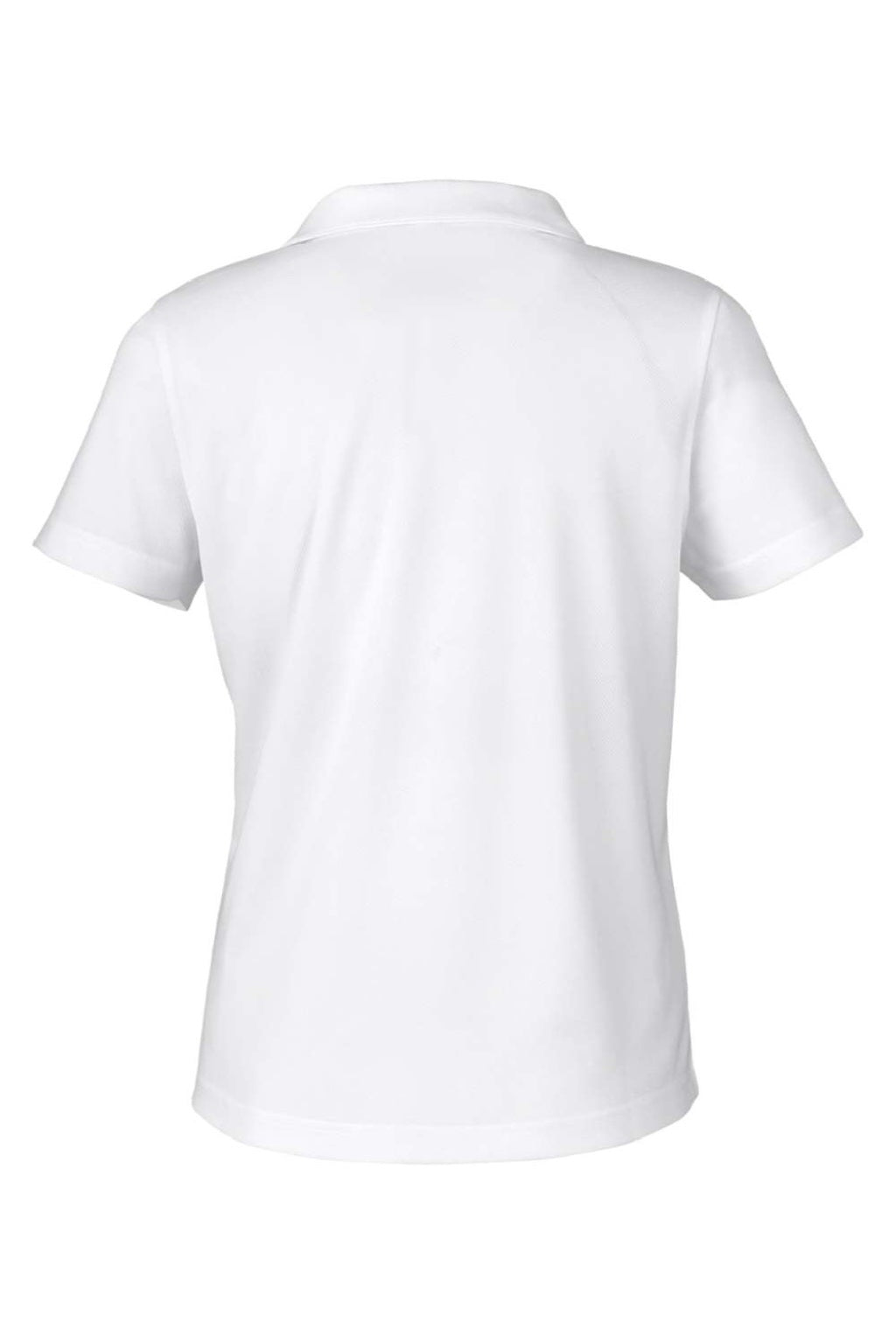 Core 365 CE104W Womens Market Snag Resistant Mesh Short Sleeve Polo Shirt White Flat Back