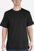Berne BSM38 Mens Performance Moisture Wicking Short Sleeve Crewneck T-Shirt w/ Pocket Black Model Front