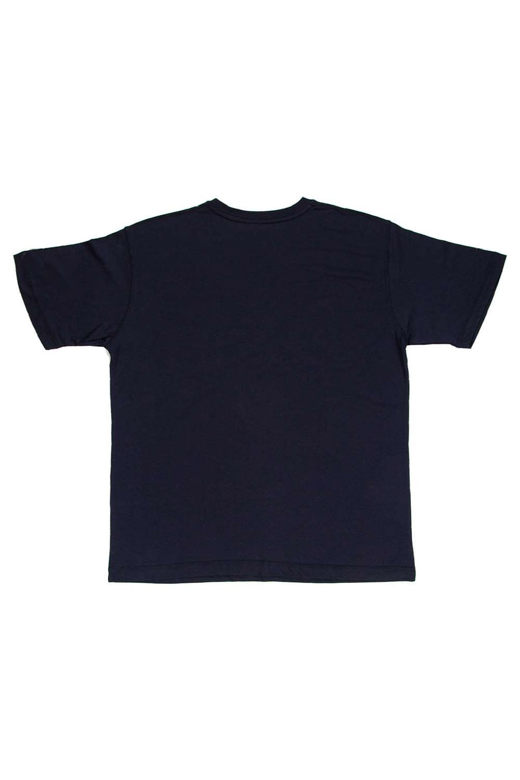 Berne BSM38 Mens Performance Moisture Wicking Short Sleeve Crewneck T-Shirt w/ Pocket Navy Blue Flat Back