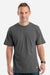 Berne BSM38 Mens Performance Short Sleeve Crewneck T-Shirt w/ Pocket Slate Grey Model Front