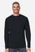 Core 365 CE10L Mens Capital Performance Long Sleeve Crewneck T-Shirt Black Model Front