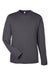 Core 365 CE10L Mens Capital Performance Long Sleeve Crewneck T-Shirt Carbon Grey Flat Front