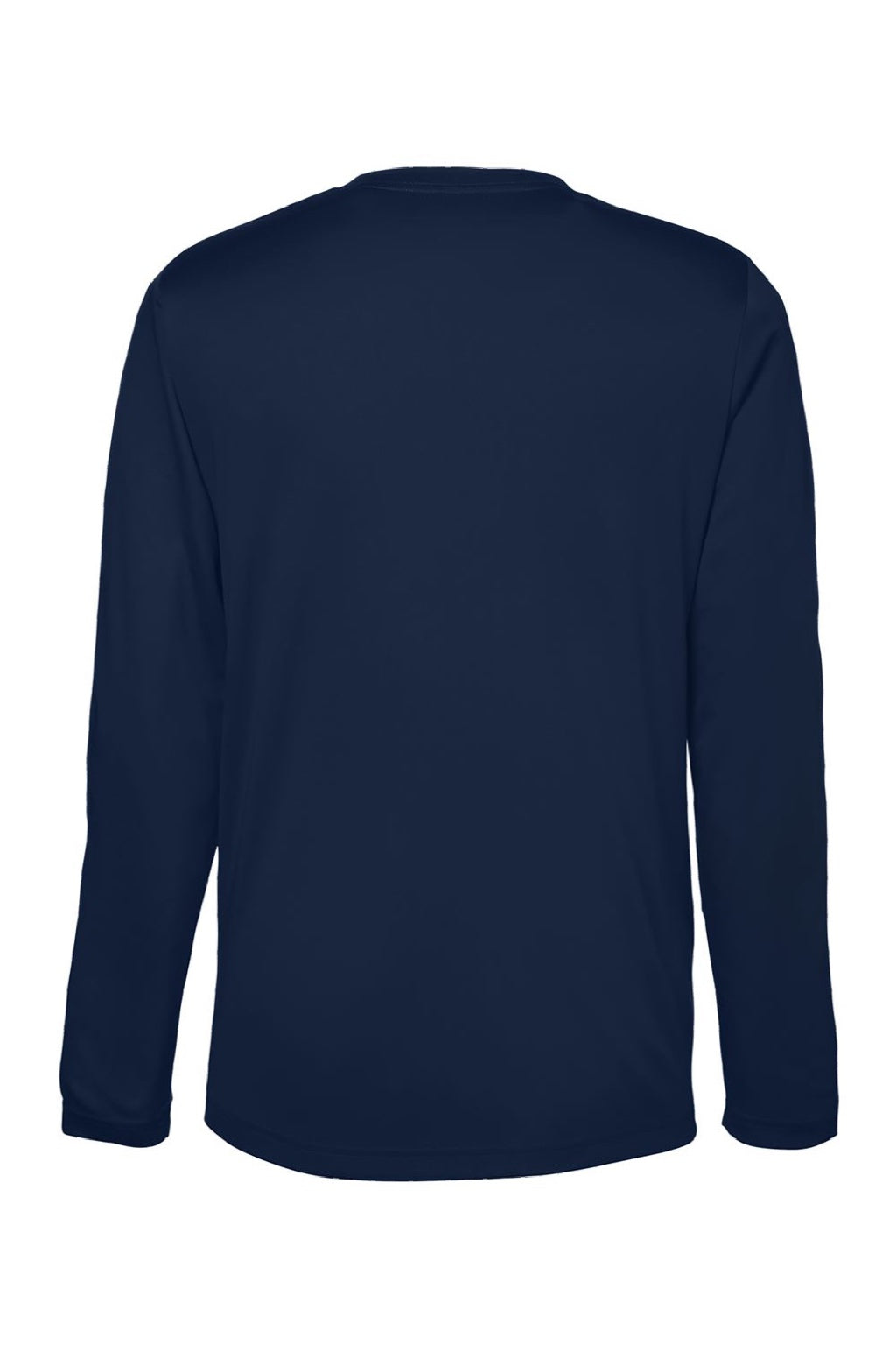 Core 365 CE10L Mens Capital Performance Long Sleeve Crewneck T-Shirt Classic Navy Blue Flat Back