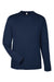 Core 365 CE10L Mens Capital Performance Long Sleeve Crewneck T-Shirt Classic Navy Blue Flat Front