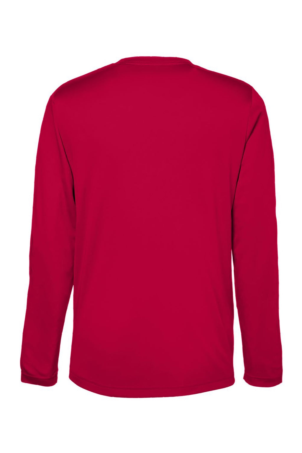 Core 365 CE10L Mens Capital Performance Long Sleeve Crewneck T-Shirt Classic Red Flat Back