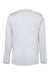 Core 365 CE10L Mens Capital Performance Long Sleeve Crewneck T-Shirt Platinum Grey Flat Back