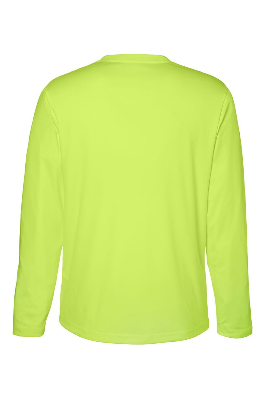 Core 365 CE10L Mens Capital Performance Long Sleeve Crewneck T-Shirt Safety Yellow Flat Back