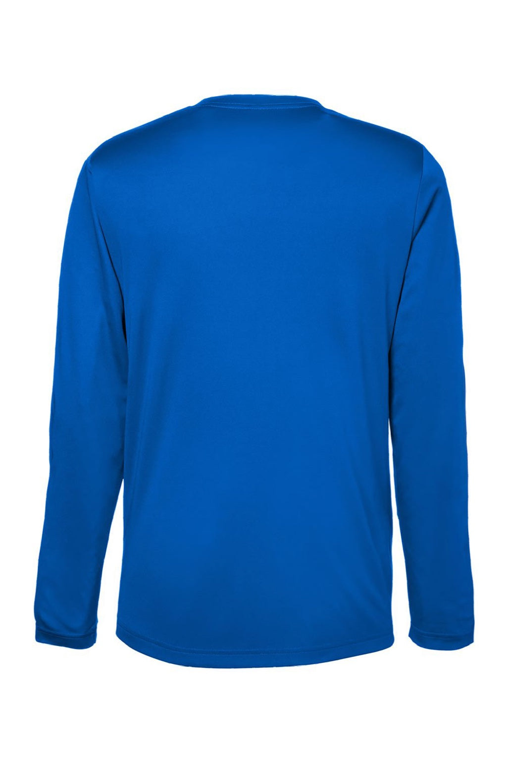 Core 365 CE10L Mens Capital Performance Long Sleeve Crewneck T-Shirt True Royal Blue Flat Back