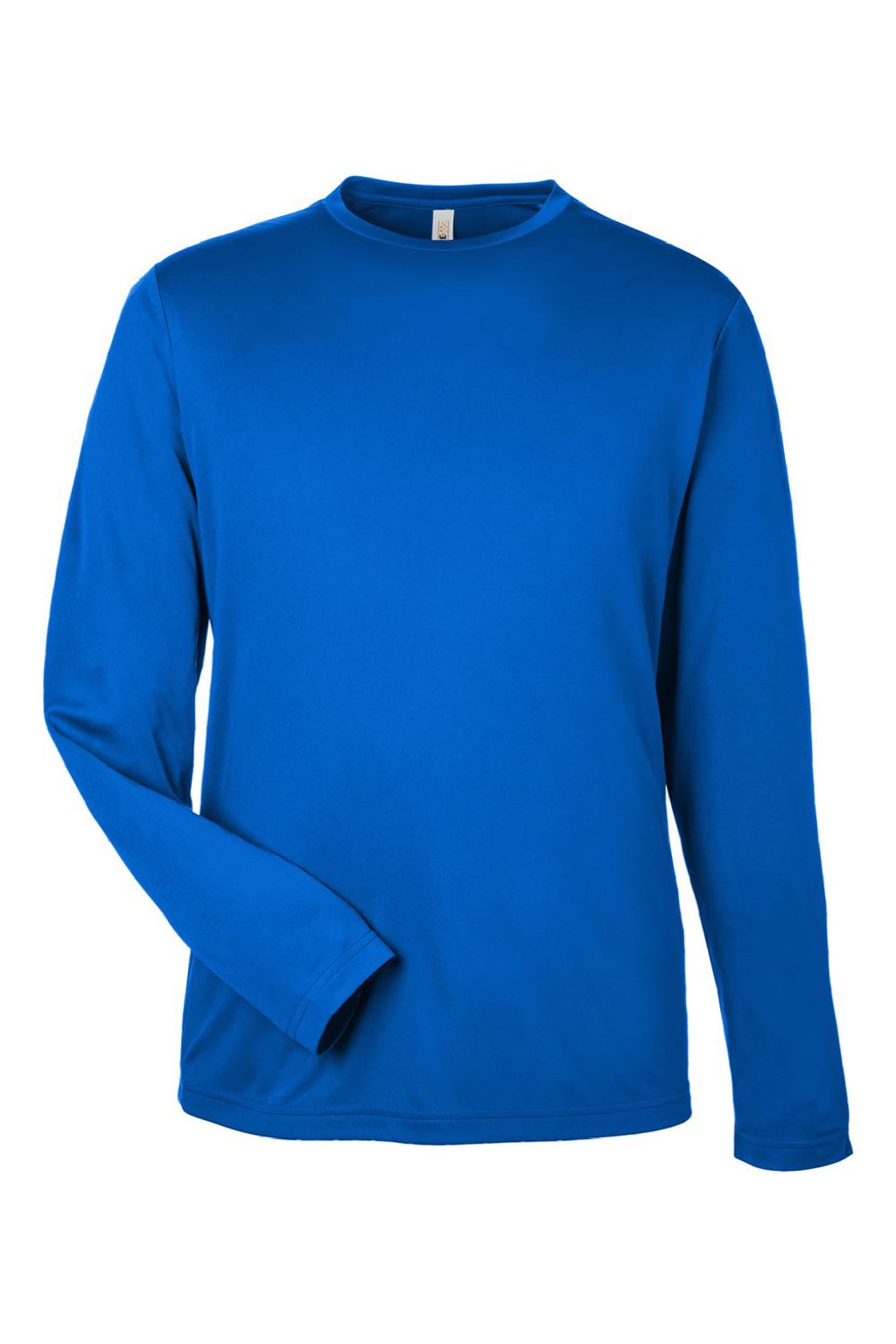 Core 365 CE10L Mens Capital Performance Long Sleeve Crewneck T-Shirt True Royal Blue Flat Front