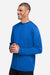 Core 365 CE10L Mens Capital Performance Long Sleeve Crewneck T-Shirt True Royal Blue Model Side