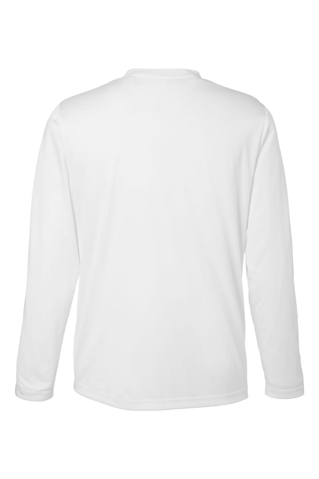Core 365 CE10L Mens Capital Performance Long Sleeve Crewneck T-Shirt White Flat Back