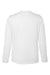 Core 365 CE10L Mens Capital Performance Long Sleeve Crewneck T-Shirt White Flat Back