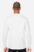 Core 365 CE10L Mens Capital Performance Long Sleeve Crewneck T-Shirt White Model Back