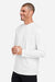 Core 365 CE10L Mens Capital Performance Long Sleeve Crewneck T-Shirt White Model Side