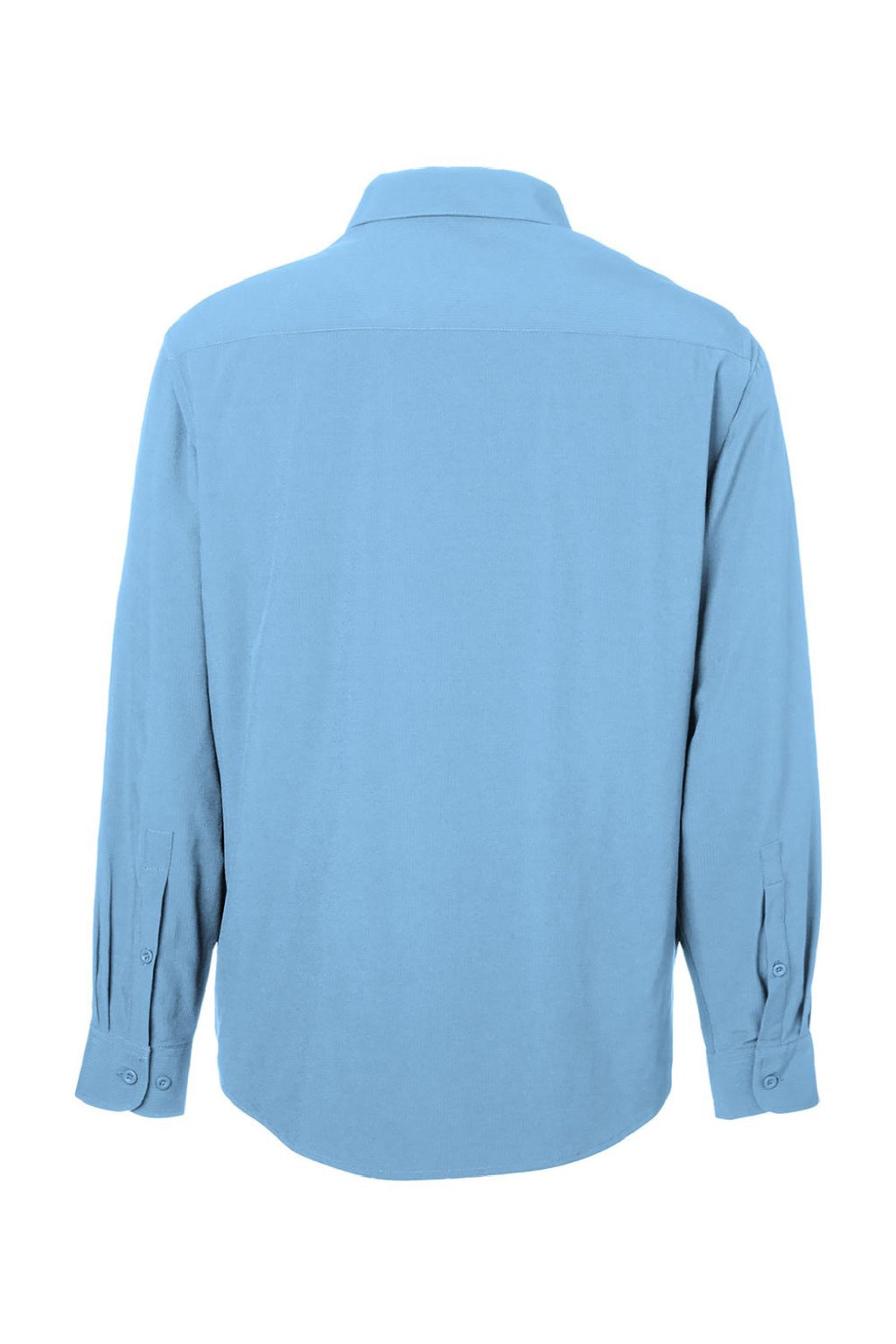 Core 365 CE510L Mens Ultra UVP Marina Long Sleeve Button Down Shirt w/ Double Pockets Columbia Blue Flat Back