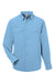 Core 365 CE510L Mens Ultra UVP Marina Long Sleeve Button Down Shirt w/ Double Pockets Columbia Blue Flat Front
