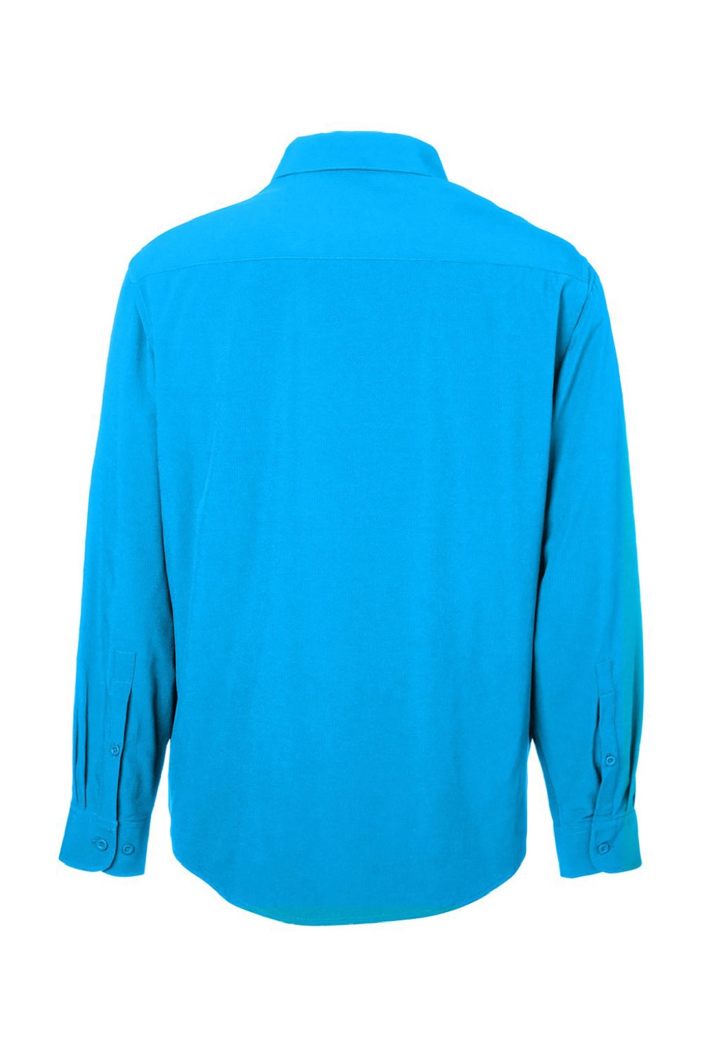 Core 365 CE510L Mens Ultra UVP Marina Long Sleeve Button Down Shirt w/ Double Pockets Electric Blue Flat Back