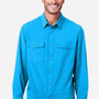 Core 365 Mens Ultra UVP Marina Moisture Wicking Long Sleeve Button Down Shirt w/ Double Pockets - Electric Blue - Coming Soon