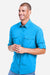 Core 365 CE510L Mens Ultra UVP Marina Long Sleeve Button Down Shirt w/ Double Pockets Electric Blue Model Side