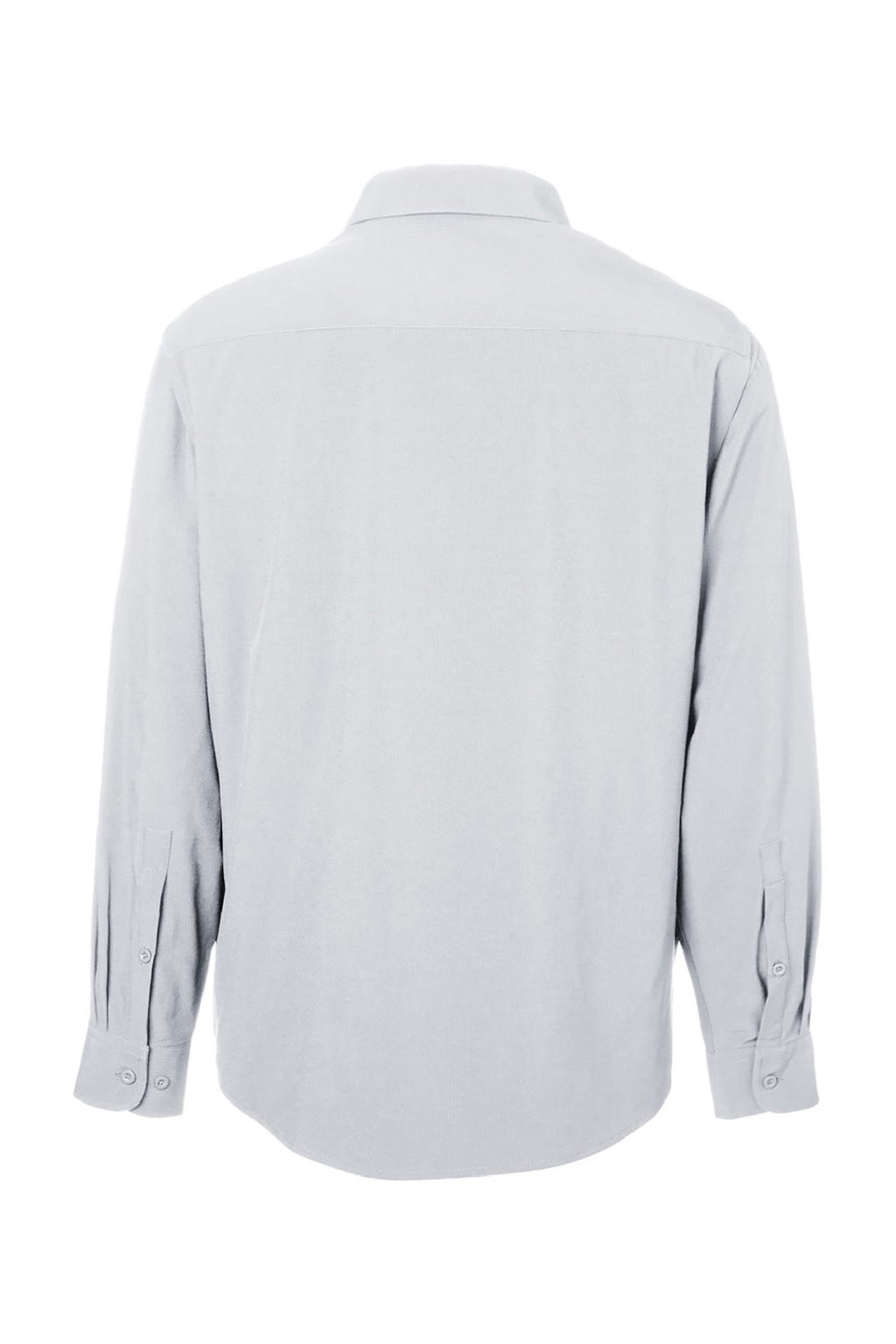 Core 365 CE510L Mens Ultra UVP Marina Long Sleeve Button Down Shirt w/ Double Pockets Platinum Grey Flat Back