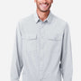 Core 365 Mens Ultra UVP Marina Moisture Wicking Long Sleeve Button Down Shirt w/ Double Pockets - Platinum Grey - Coming Soon