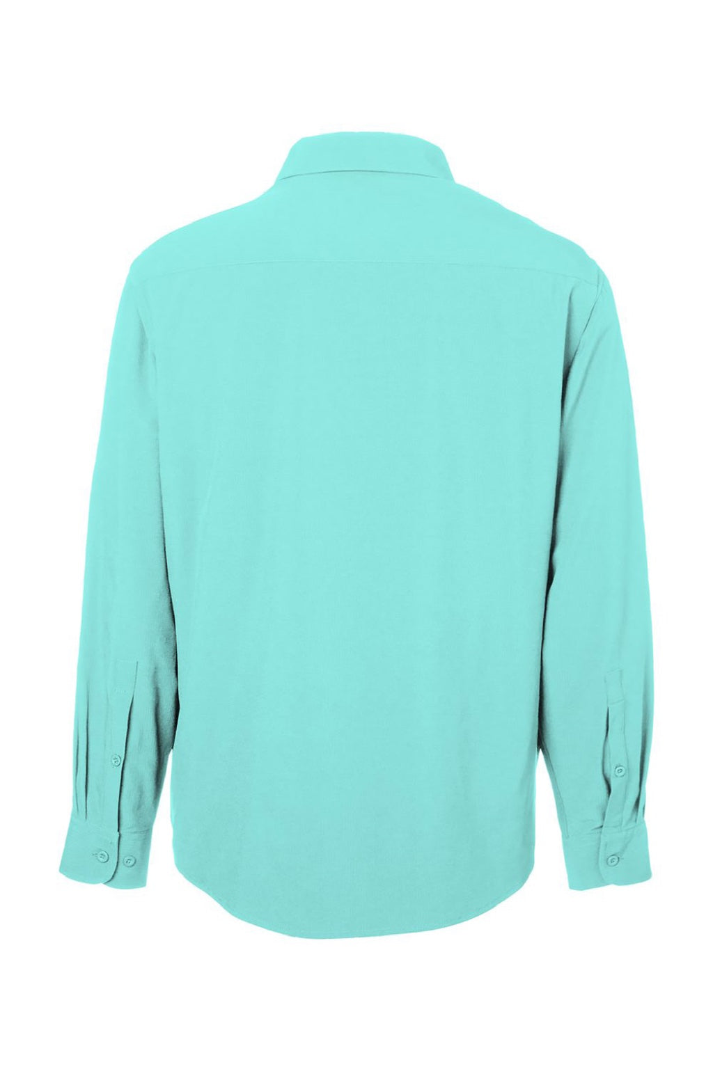 Core 365 CE510L Mens Ultra UVP Marina Long Sleeve Button Down Shirt w/ Double Pockets Sea Glass Blue Flat Back