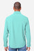 Core 365 CE510L Mens Ultra UVP Marina Long Sleeve Button Down Shirt w/ Double Pockets Sea Glass Blue Model Back