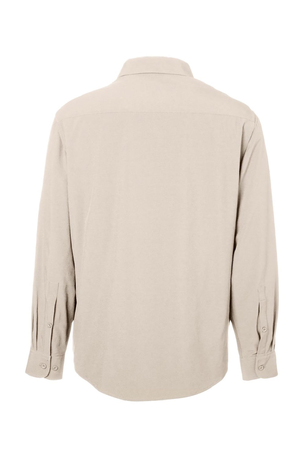 Core 365 CE510L Mens Ultra UVP Marina Long Sleeve Button Down Shirt w/ Double Pockets Stone Brown Flat Back