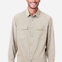 Core 365 Mens Ultra UVP Marina Moisture Wicking Long Sleeve Button Down Shirt w/ Double Pockets - Stone Brown - Coming Soon