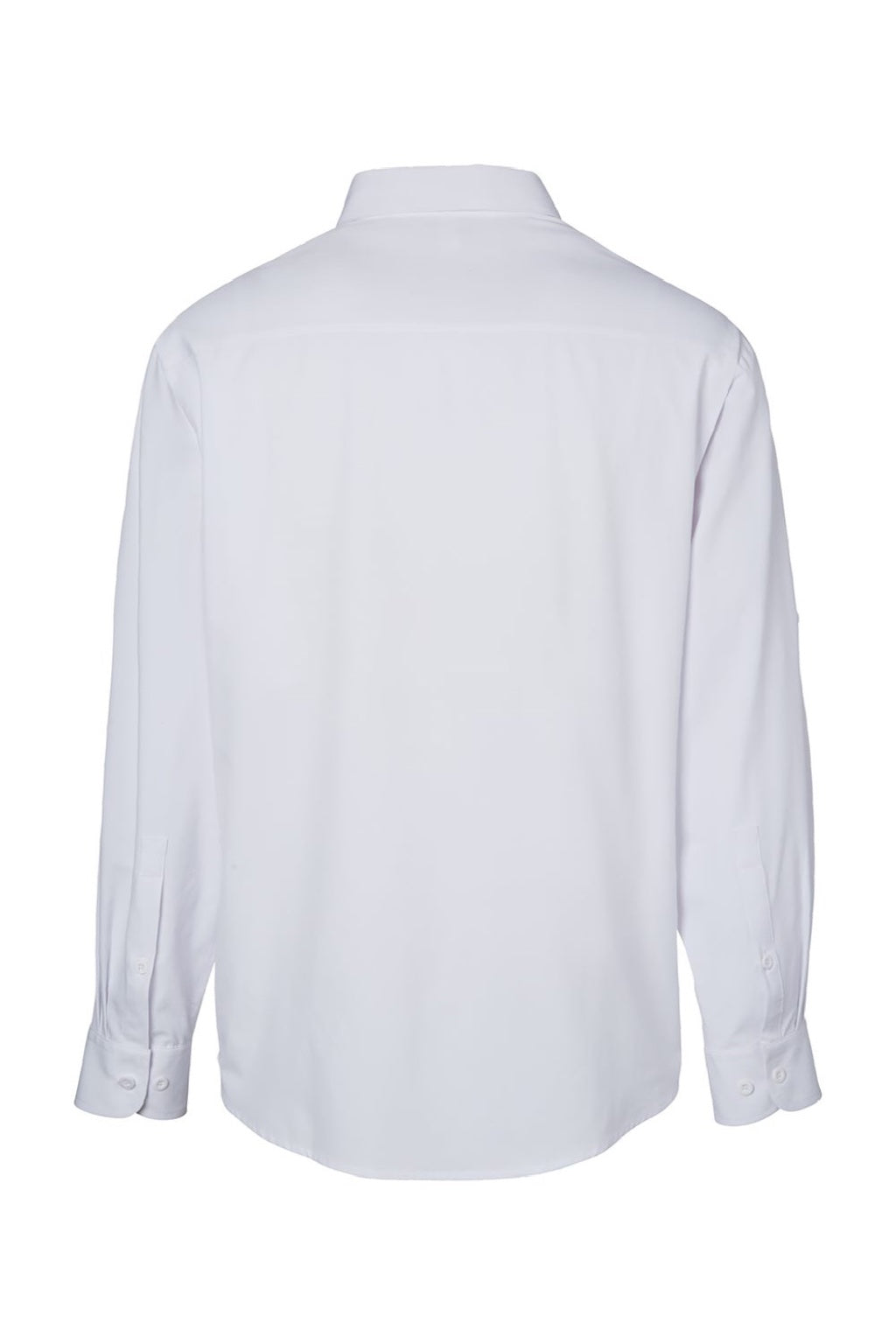 Core 365 CE510L Mens Ultra UVP Marina Long Sleeve Button Down Shirt w/ Double Pockets White Flat Back