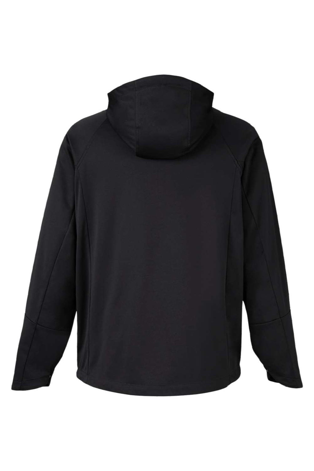 Core 365 CE711 Mens Techno Lite 1/4 Zip Hooded Anorak Jacket Black Flat Back