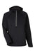 Core 365 CE711 Mens Techno Lite 1/4 Zip Hooded Anorak Jacket Black Flat Front
