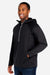 Core 365 CE711 Mens Techno Lite 1/4 Zip Hooded Anorak Jacket Black Model Side