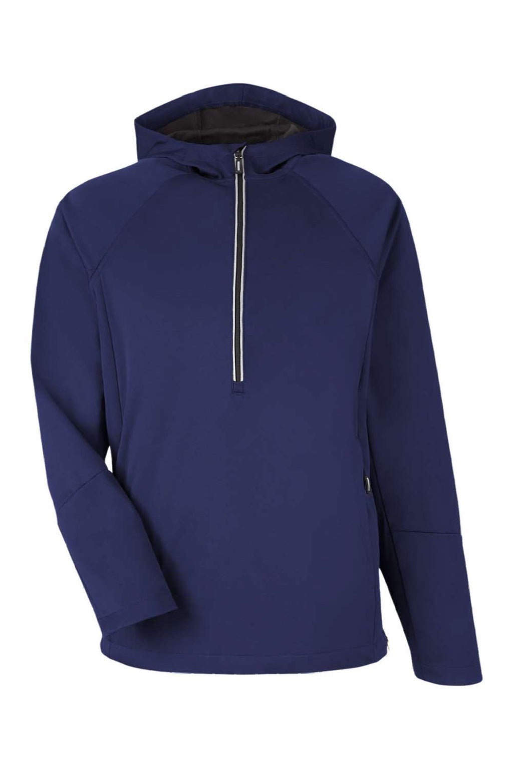 Core 365 CE711 Mens Techno Lite 1/4 Zip Hooded Anorak Jacket Classic Navy Blue Flat Front