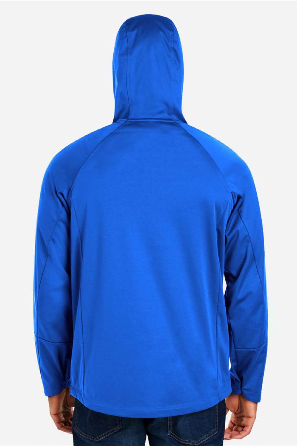 Core 365 CE711 Mens Techno Lite 1/4 Zip Hooded Anorak Jacket True Royal Blue Model Back