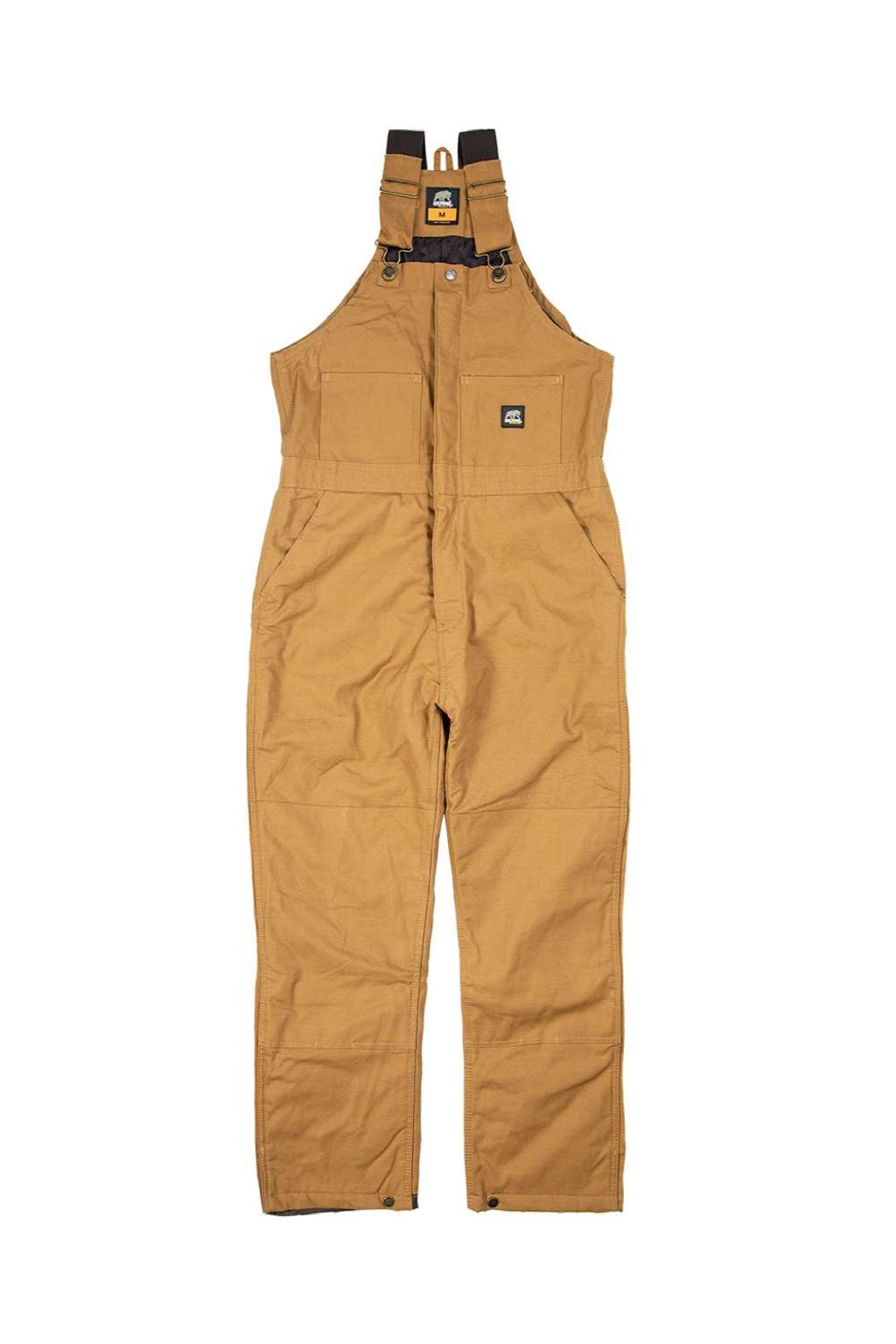 Berne B415 Mens Heritage Insulated Bib Overalls Duck Brown Flat Front